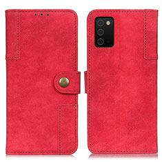 Coque Portefeuille Livre Cuir Etui Clapet A04D pour Samsung Galaxy A02s Rouge