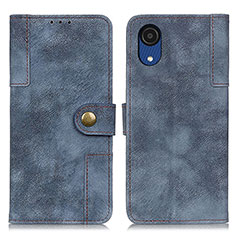 Coque Portefeuille Livre Cuir Etui Clapet A04D pour Samsung Galaxy A03 Core Bleu