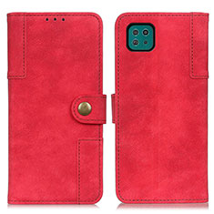 Coque Portefeuille Livre Cuir Etui Clapet A04D pour Samsung Galaxy A22s 5G Rouge