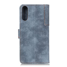 Coque Portefeuille Livre Cuir Etui Clapet A04D pour Samsung Galaxy M02 Bleu