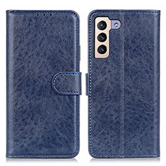 Coque Portefeuille Livre Cuir Etui Clapet A04D pour Samsung Galaxy S21 FE 5G Bleu