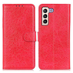 Coque Portefeuille Livre Cuir Etui Clapet A04D pour Samsung Galaxy S21 FE 5G Rouge