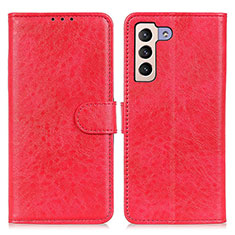 Coque Portefeuille Livre Cuir Etui Clapet A04D pour Samsung Galaxy S22 5G Rouge