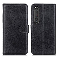 Coque Portefeuille Livre Cuir Etui Clapet A04D pour Sony Xperia 1 III Noir