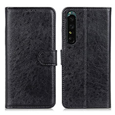 Coque Portefeuille Livre Cuir Etui Clapet A04D pour Sony Xperia 1 IV Noir