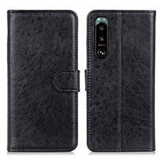 Coque Portefeuille Livre Cuir Etui Clapet A04D pour Sony Xperia 5 III Noir