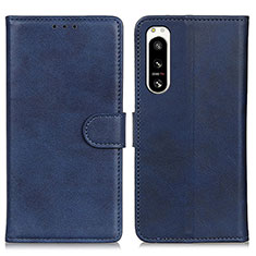 Coque Portefeuille Livre Cuir Etui Clapet A04D pour Sony Xperia 5 IV Bleu