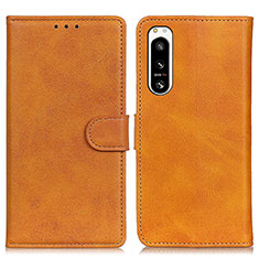 Coque Portefeuille Livre Cuir Etui Clapet A04D pour Sony Xperia 5 IV Marron