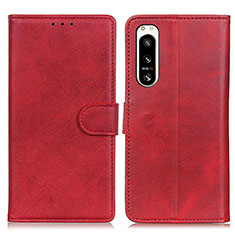 Coque Portefeuille Livre Cuir Etui Clapet A04D pour Sony Xperia 5 IV Rouge