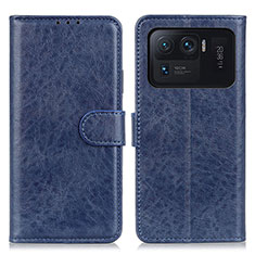 Coque Portefeuille Livre Cuir Etui Clapet A04D pour Xiaomi Mi 11 Ultra 5G Bleu