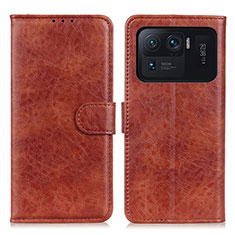 Coque Portefeuille Livre Cuir Etui Clapet A04D pour Xiaomi Mi 11 Ultra 5G Marron