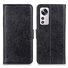 Coque Portefeuille Livre Cuir Etui Clapet A04D pour Xiaomi Mi 12 5G Noir