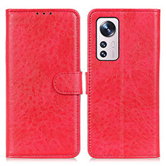 Coque Portefeuille Livre Cuir Etui Clapet A04D pour Xiaomi Mi 12 Lite 5G Rouge