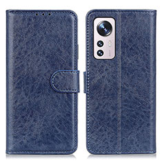 Coque Portefeuille Livre Cuir Etui Clapet A04D pour Xiaomi Mi 12X 5G Bleu