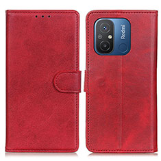 Coque Portefeuille Livre Cuir Etui Clapet A04D pour Xiaomi Redmi 11A 4G Rouge