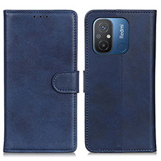 Coque Portefeuille Livre Cuir Etui Clapet A04D pour Xiaomi Redmi 12C 4G Bleu