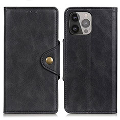 Coque Portefeuille Livre Cuir Etui Clapet A05 pour Apple iPhone 15 Pro Noir