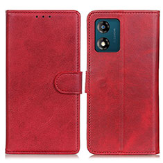 Coque Portefeuille Livre Cuir Etui Clapet A05D pour Motorola Moto E13 Rouge