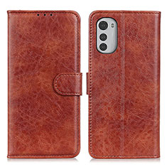 Coque Portefeuille Livre Cuir Etui Clapet A05D pour Motorola Moto E32 Marron