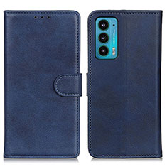 Coque Portefeuille Livre Cuir Etui Clapet A05D pour Motorola Moto Edge 20 5G Bleu