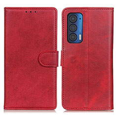 Coque Portefeuille Livre Cuir Etui Clapet A05D pour Motorola Moto Edge (2021) 5G Rouge