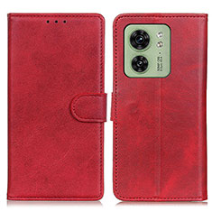 Coque Portefeuille Livre Cuir Etui Clapet A05D pour Motorola Moto Edge (2023) 5G Rouge