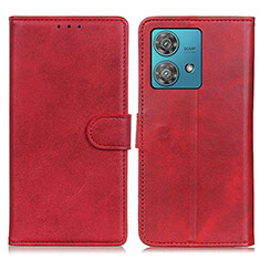 Coque Portefeuille Livre Cuir Etui Clapet A05D pour Motorola Moto Edge 40 Neo 5G Rouge
