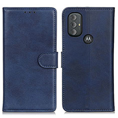 Coque Portefeuille Livre Cuir Etui Clapet A05D pour Motorola Moto G Play Gen 2 Bleu