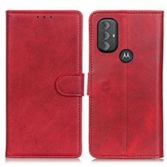 Coque Portefeuille Livre Cuir Etui Clapet A05D pour Motorola Moto G Play Gen 2 Rouge