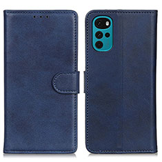 Coque Portefeuille Livre Cuir Etui Clapet A05D pour Motorola Moto G22 Bleu