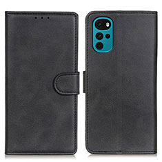 Coque Portefeuille Livre Cuir Etui Clapet A05D pour Motorola Moto G22 Noir