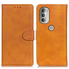 Coque Portefeuille Livre Cuir Etui Clapet A05D pour Motorola Moto G51 5G Marron