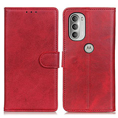 Coque Portefeuille Livre Cuir Etui Clapet A05D pour Motorola Moto G51 5G Rouge