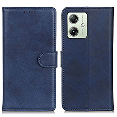 Coque Portefeuille Livre Cuir Etui Clapet A05D pour Motorola Moto G54 5G Bleu