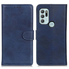 Coque Portefeuille Livre Cuir Etui Clapet A05D pour Motorola Moto G60s Bleu