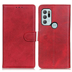 Coque Portefeuille Livre Cuir Etui Clapet A05D pour Motorola Moto G60s Rouge