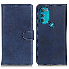 Coque Portefeuille Livre Cuir Etui Clapet A05D pour Motorola Moto G71 5G Bleu