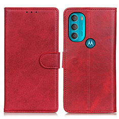 Coque Portefeuille Livre Cuir Etui Clapet A05D pour Motorola Moto G71 5G Rouge