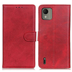 Coque Portefeuille Livre Cuir Etui Clapet A05D pour Nokia C110 Rouge