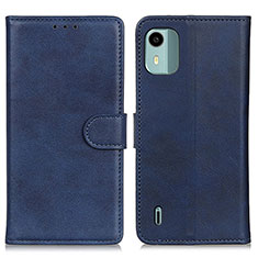 Coque Portefeuille Livre Cuir Etui Clapet A05D pour Nokia C12 Bleu