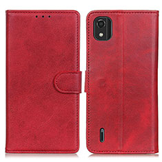 Coque Portefeuille Livre Cuir Etui Clapet A05D pour Nokia C2 2nd Edition Rouge