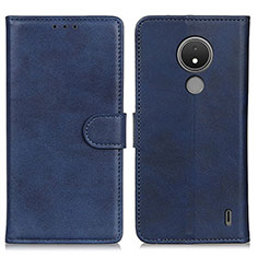 Coque Portefeuille Livre Cuir Etui Clapet A05D pour Nokia C21 Bleu