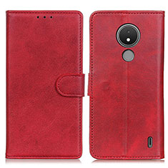 Coque Portefeuille Livre Cuir Etui Clapet A05D pour Nokia C21 Rouge