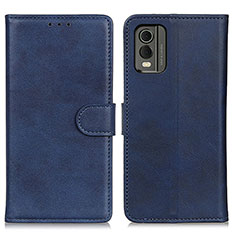 Coque Portefeuille Livre Cuir Etui Clapet A05D pour Nokia C210 Bleu