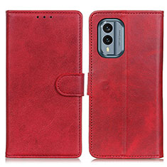 Coque Portefeuille Livre Cuir Etui Clapet A05D pour Nokia X30 5G Rouge