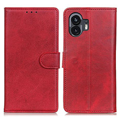 Coque Portefeuille Livre Cuir Etui Clapet A05D pour Nothing Phone 2 Rouge