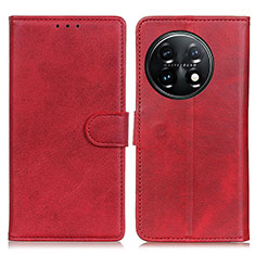 Coque Portefeuille Livre Cuir Etui Clapet A05D pour OnePlus 11 5G Rouge