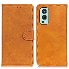 Coque Portefeuille Livre Cuir Etui Clapet A05D pour OnePlus Nord 2 5G Marron