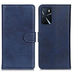 Coque Portefeuille Livre Cuir Etui Clapet A05D pour Oppo A16 Bleu