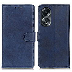 Coque Portefeuille Livre Cuir Etui Clapet A05D pour Oppo A18 Bleu